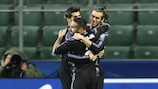 Gareth Bale celebrates his first-minute goal