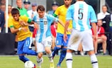 Neymar (Brésil) et Lionel Messi (Argentine)