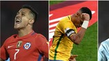 Alexis Sánchez, Neymar und Lionel Messi konnten sich für ihre Nationalmannschaften alle als Torschützen auszeichnen
