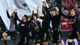 Napoli celebrate victory at Benfice