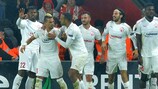 Beer-Sheva celebrate a group stage goal