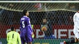 Stevan Jovetić del Siviglia festeggia dopo aver segnato il gol decisivo contro il Real Madrid