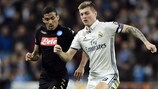 Nápoles tenta travar campeão Real Madrid