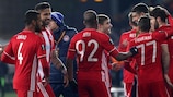 Olympiacos defeated Beşiktaş's domestic rivals Osmanlıspor in the round of 32