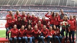 Bayern celebrate their second title success last season