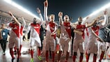 El Mónaco celebra la clasificación para los cuartos de final
