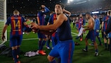 Luis Suárez laisse exploser sa joie suite à l'incroyable qualification de Barcelone face à Paris
