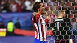 Atlético's Antoine Griezmann after scoring the only goal of the first leg
