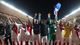 Monaco players celebrate