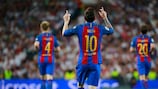 Messi festeggia i 600 gol con il Barcellona