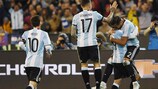 L'Argentine fête le but de Gabriel Mercado