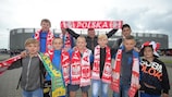 Fans gather in Lublin ahead of Poland's 2017 U21 EURO finals match against Slovakia