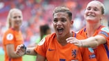 Shanice van de Sanden comemora o golo frente à Noruega