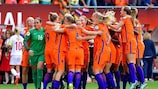 Netherlands players celebrate