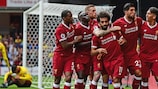 Mohamed Salah brilló en el Liverpool