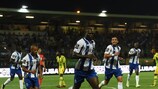 Vincent Aboubakar comemora o golo que deu o triunfo ao Porto