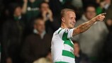 Leigh Griffiths celebrates Celtic's record-equalling fifth goal