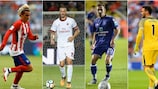 Antoine Griezmann (Atlético), Sven Kums (Anderlecht), Leonardo Bonucci (Milan) et Hugo Lloris (Tottenham)
