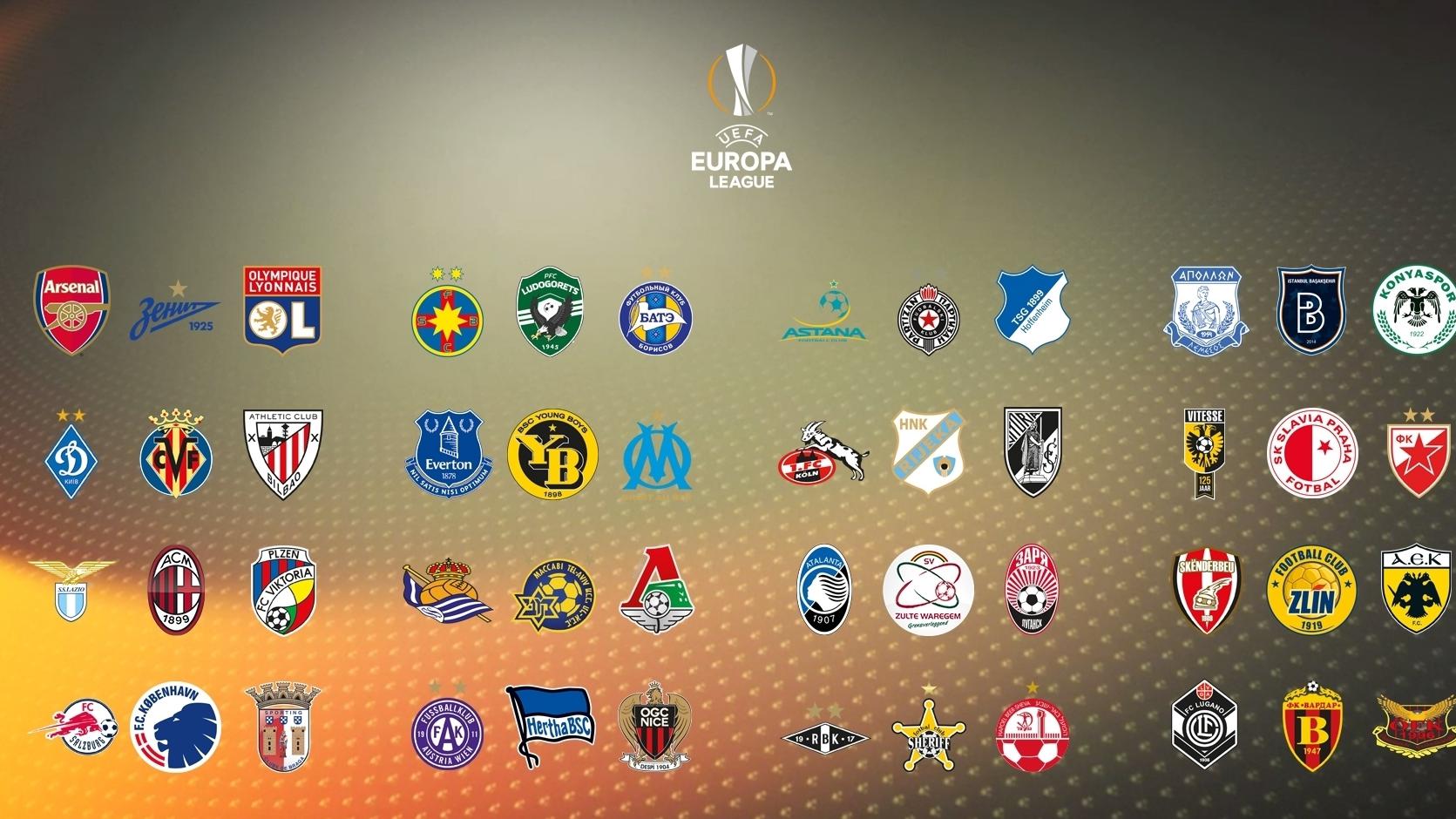 Confirmados os plantéis da fase de grupos da Europa League UEFA
