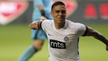 Partizan celebrate a play-off goal