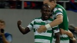 Seydou Doumbia apontou o primeiro golo do triunfo do Sporting na Grécia, no início da fase de grupos