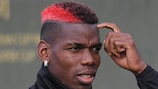 Manchester United midfielder Paul Pogba and his latest hairstyle