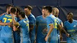 Astana celebrate scoring at Villarreal