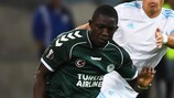 Konyaspor's Moryke Fofana in action against Marseille