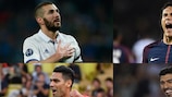 Benzema, Cavani, Falcao y Luis Suárez son cuatro de los mejores delanteros de la UEFA Champions League