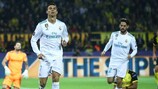 Cristiano Ronaldo après son deuxième but à Dortmund
