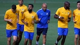 APOEL players in training