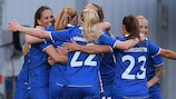 Iceland celebrate scoring in Germany
