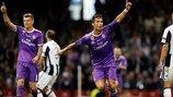 Cristiano Ronaldo esulta dopo un gol contro la Juventus in finale di UEFA Champions League 2016/17