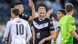 Lugano celebrate victory over Plzeň on matchday three