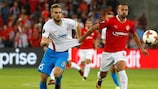 Bogdan Planić vies with Ben Sahar on matchday three