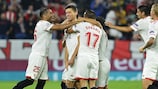 Clément Lenglet celebra el primer gol del Sevilla