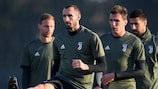 Les joueurs de la Juventus à l'entraînement