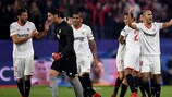El Sevilla celebra después de su gran remontada
