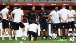 Germany coach Joachim Löw speaks at a national team training session