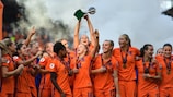 The Netherlands celebrate winning UEFA Women's EURO 2017