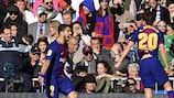 Le bonheur de Luis Suárez (Barcelone) après son ouverture du score