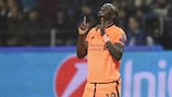 Sadio Mané after scoring his and Liverpool's first goal in Porto