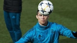 Cristiano Ronaldo training on Tuesday