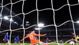 Lionel Messi (Barcelone) marque à Stamford Bridge
