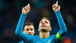 Zenit's Domenico Criscito after scoring in the first leg