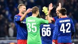 ЦСКА празднует победу над "Лионом" в 1/8 финала