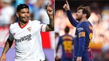 Banega y Messi, ambos argentinos, son dos de las estrellas en la final de la Copa del Rey