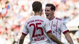 Sebastian Rudy enjoys his goal for Bayern