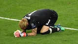 Loris Karius prostrate at the final whistle