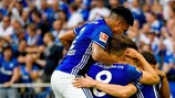 O Schalke comemora o apuramento para a fase de grupos desta época